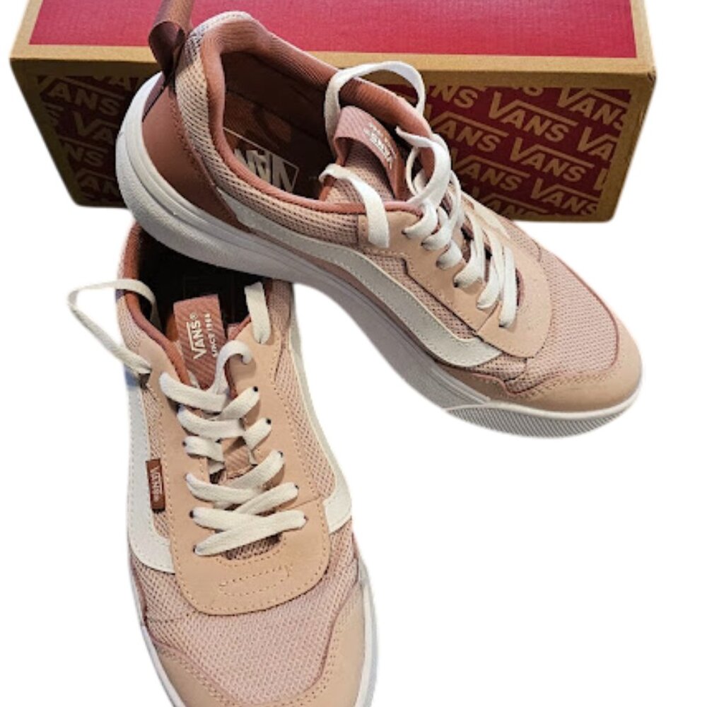 NWOT BRAND NEW VANS RANGE EXPO MESH DUSTY ROSE/WHITE SIZE 9WM